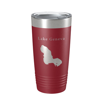 Lake Geneva Map Tumbler Travel Mug Insulated Laser Engraved Coffee Cup Florida 20 oz-18